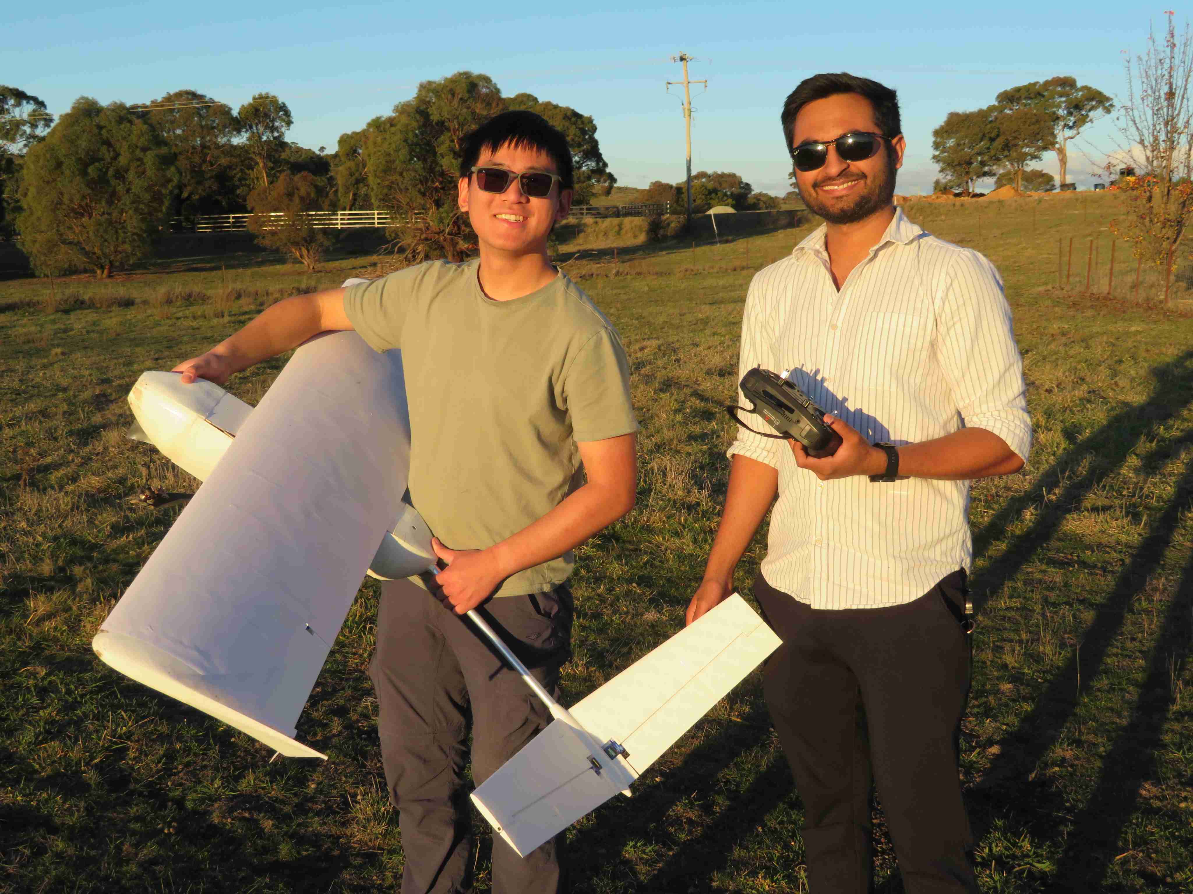 Me and friend with broken UAV