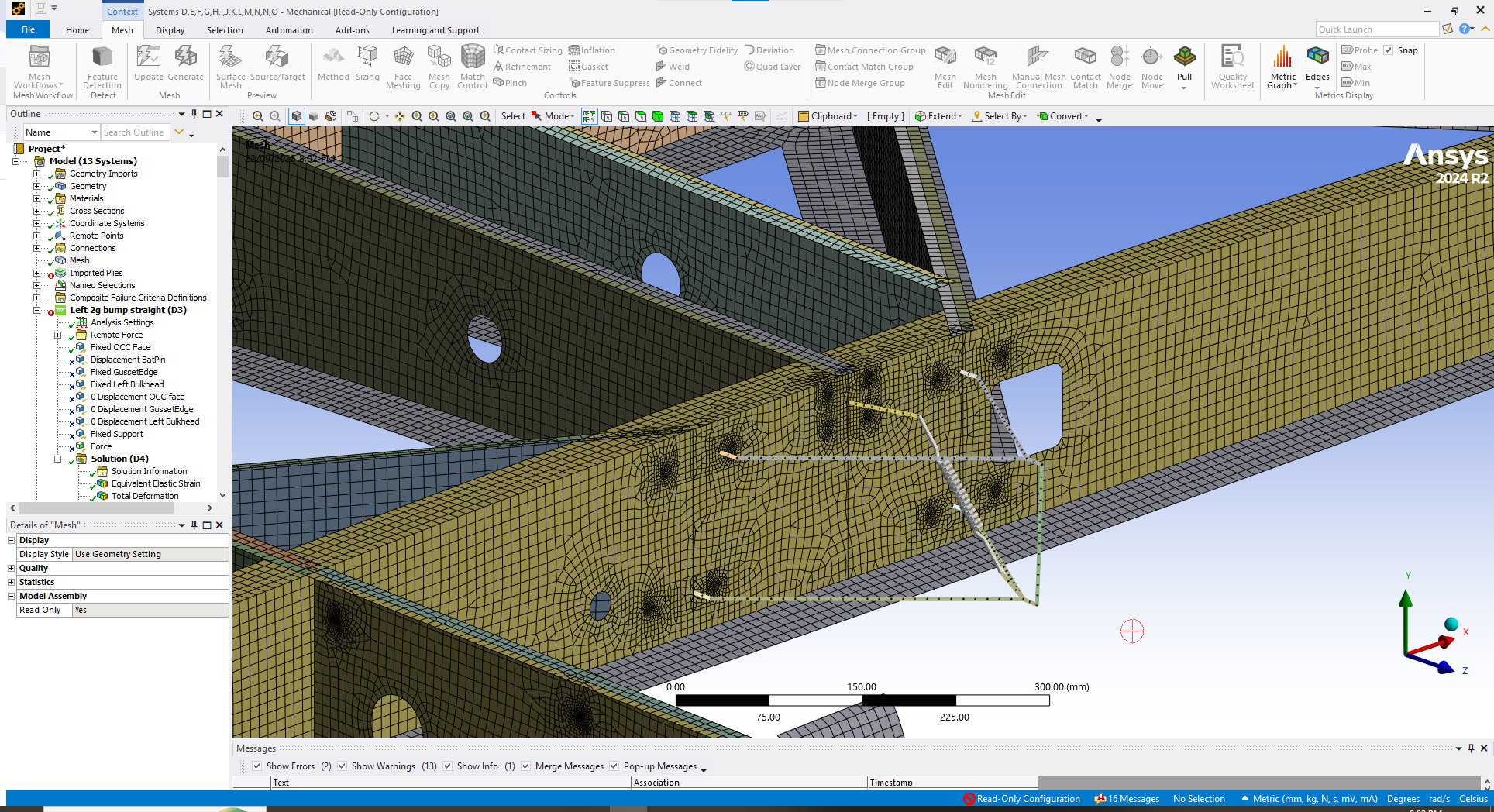 Suspension beam representation