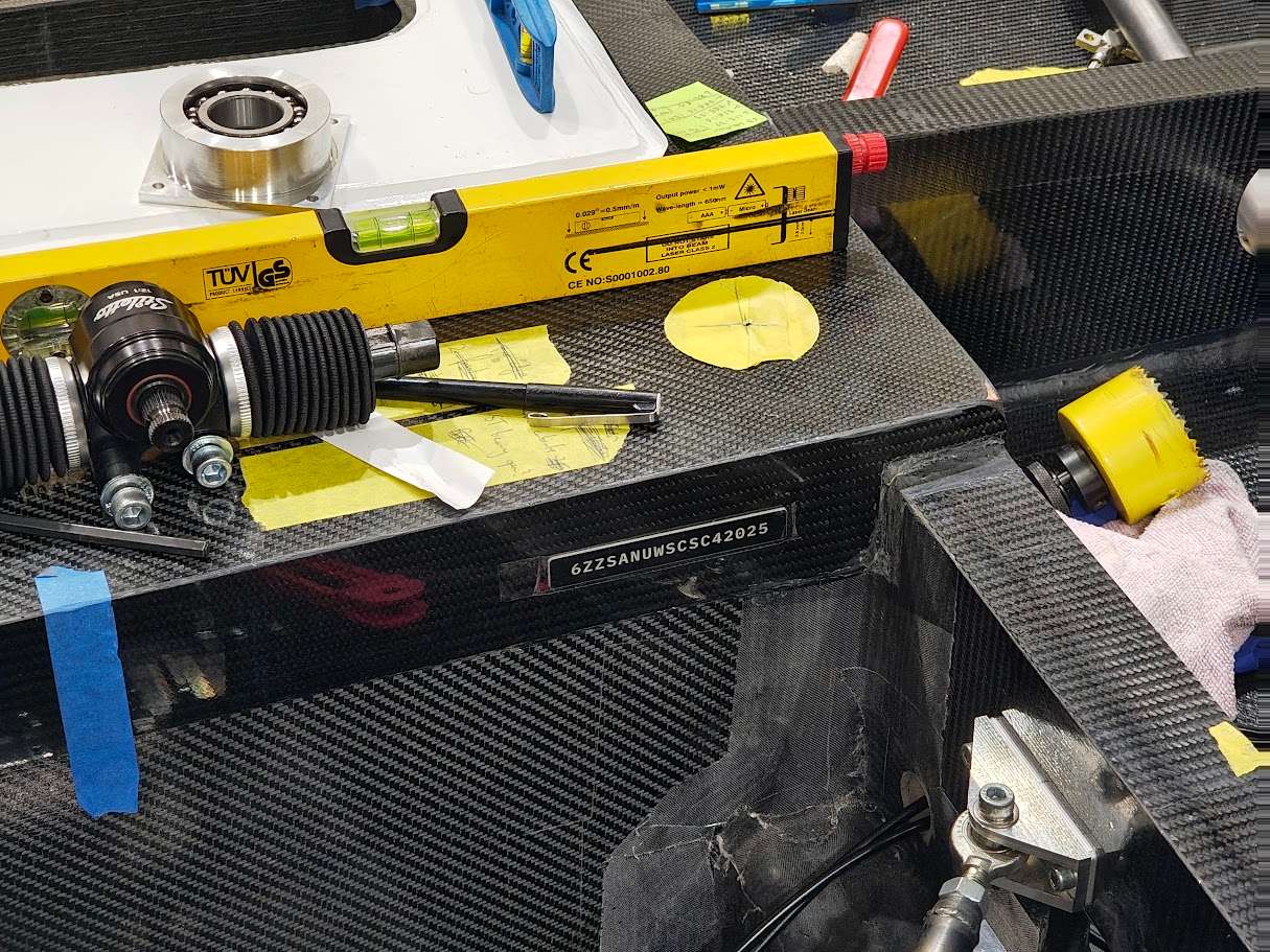 VIN plate taped on car