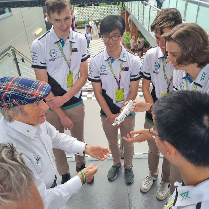 Hydron and Sir Jackie Stewart at AusGP