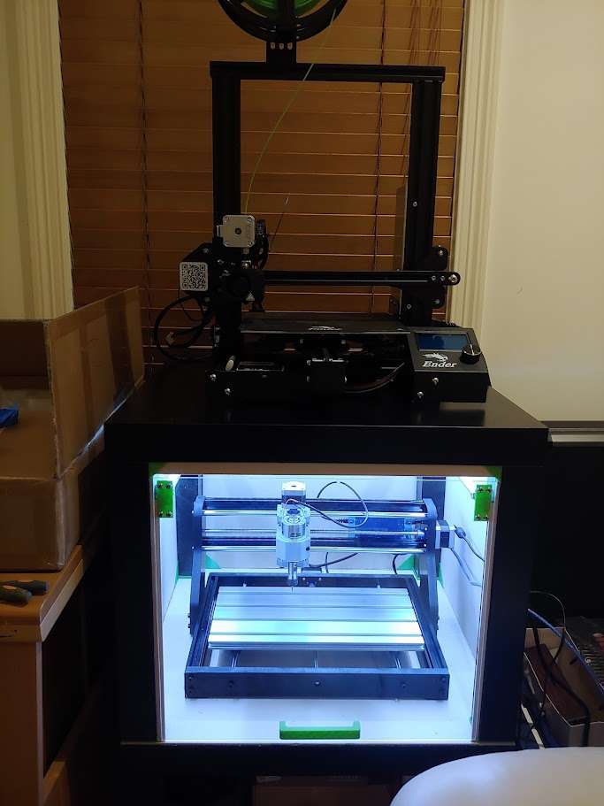 Machine in homemade enclosure