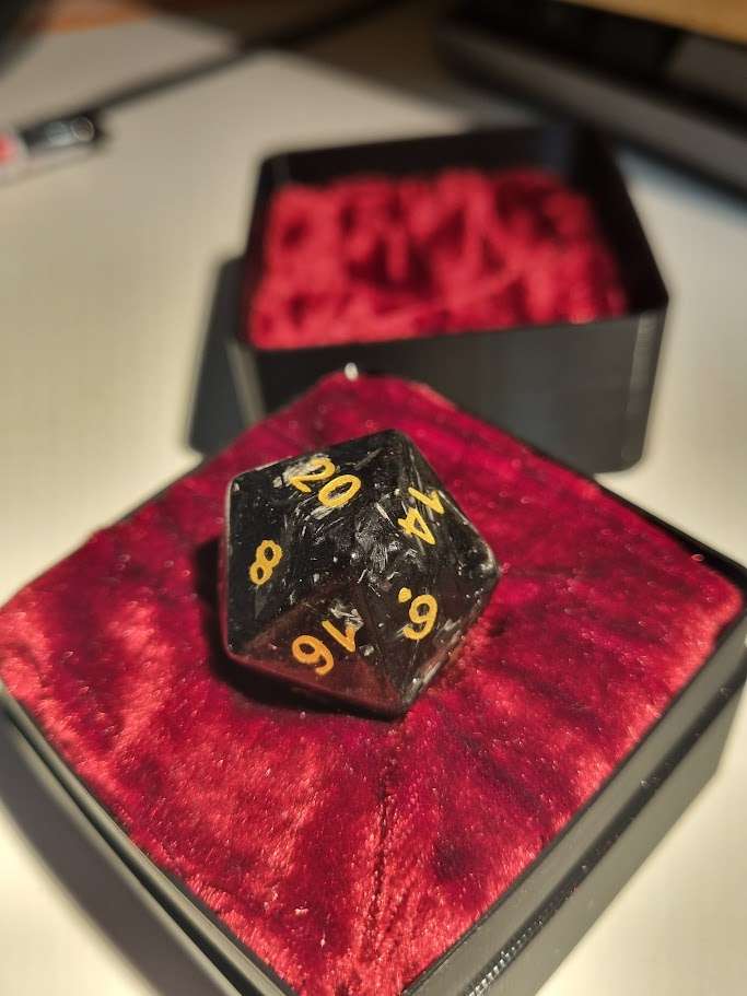 dice in box